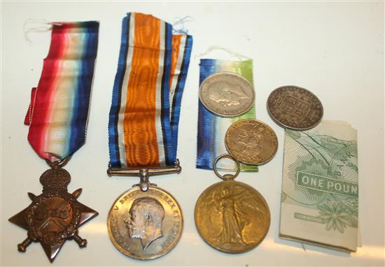 Naval medals, coins & note